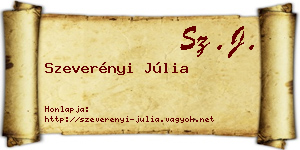 Szeverényi Júlia névjegykártya